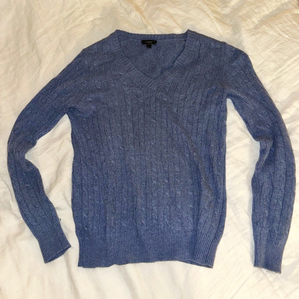 Blue J. Crew Cable-Knit Sweater